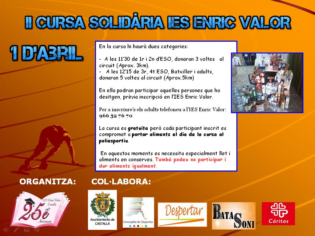cartell 2cursa solidaria CASTALLA