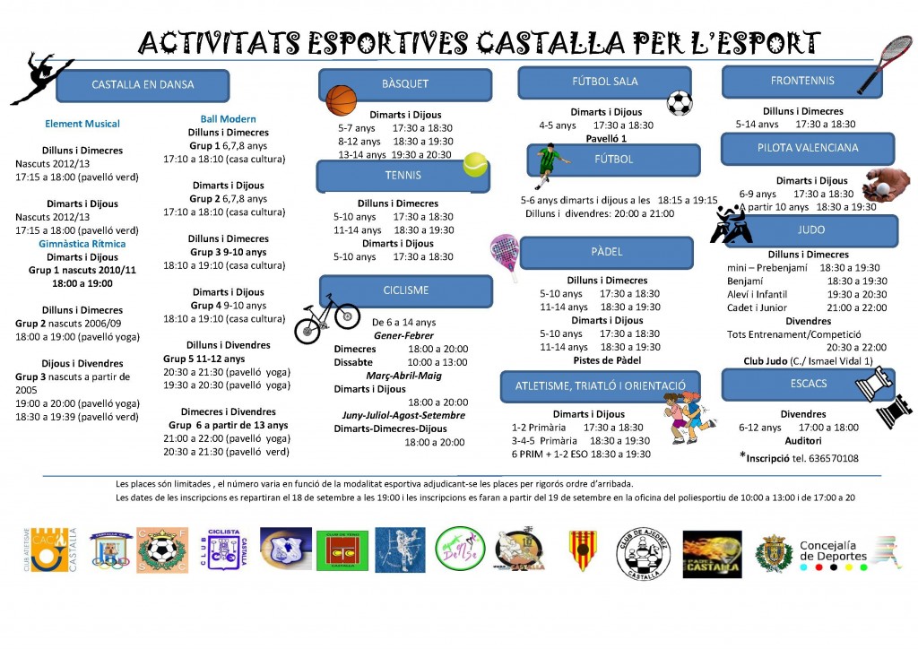 activitats esportives clubs castalla